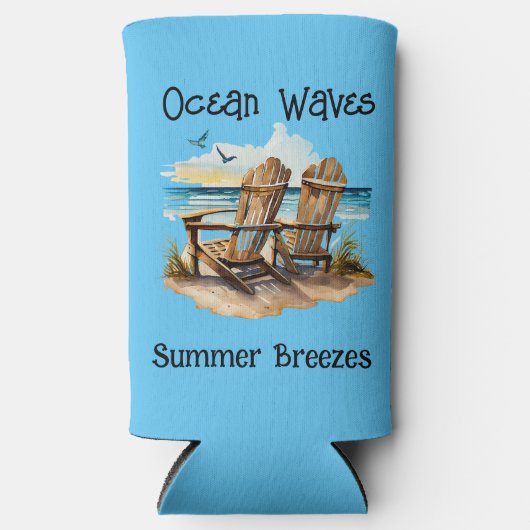 Ocean Waves Summer Breezes Seltzer Blikjeskoeler (Voorkant)