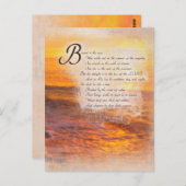 Ocean Waves Sunset Bible Scripts Psalms 1:1 Briefkaart (Voorkant / Achterkant)