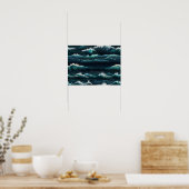 Ocean Waves Tapestry Poster (Keuken)