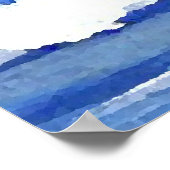 Ocean Waves Taste van het Zee Blue Decor Poster (Hoek)