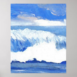 Ocean Waves Taste van het Zee Blue Decor Poster
