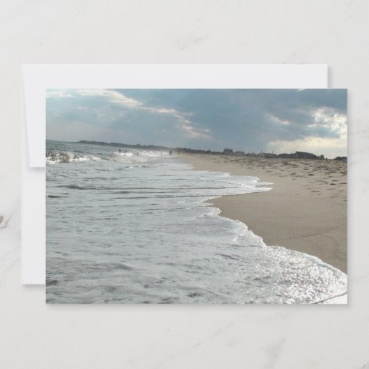 Ocean Waves thema foto bruiloft uitnodigingen (Achterkant)