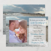 Ocean Waves thema foto bruiloft uitnodigingen (Voorkant / Achterkant)