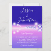 Ocean Waves Trendy Jewerly Summer Wedding Kaart (Voorkant)