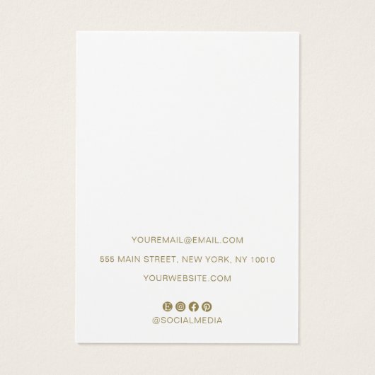 Ocean Waves Tropical Earring Display Holder Visitekaartje (Achterkant)