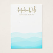 Ocean Waves Tropical Earring Display Holder Visitekaartje (Voorkant)