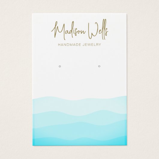 Ocean Waves Tropical Earring Display Holder Visitekaartje (Voorkant)