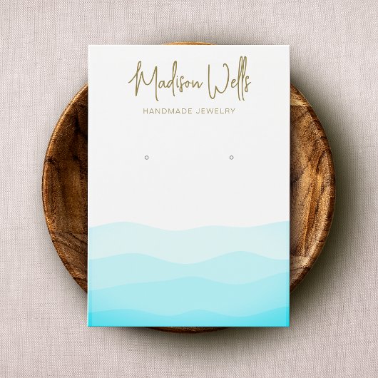 Ocean Waves Tropical Earring Display Holder Visitekaartje