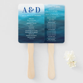 Ocean Waves Trouwprogramma Fan, Blauw Handwaaier