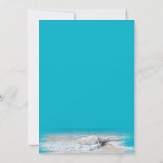 Ocean Waves Turquoise Blank Paper (Achterkant)