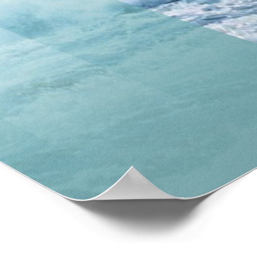 Ocean Waves - Vang de Golf | abstracte blauwvinton Poster (Hoek)