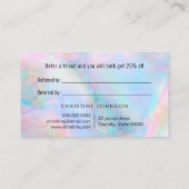 Ocean Waves Verwijzingskaart Visitekaartje (Achterkant)