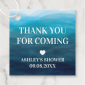 Ocean Waves Vrijgezellenfeest cadeau Labels, dank Bedankjes Labels (Voorkant)