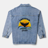 Ocean Waves walvis staart Denim Jacket (Achterkant)