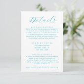 Ocean Waves Wedding Details Hotel Info QR code Informatiekaartje (Staand voorkant)