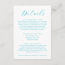 Ocean Waves Wedding Details Hotel Info QR code Informatiekaartje