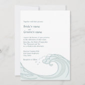 Ocean Waves Wedding Invitations Kaart (Voorkant)
