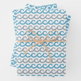 Ocean Waves Wrapping Paper Set van 3
