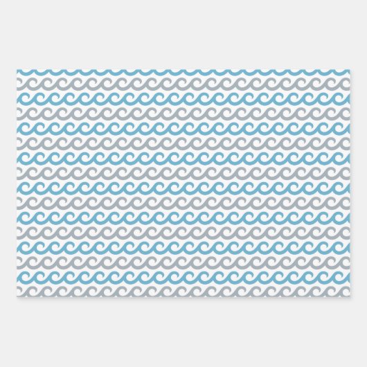 Ocean Waves Wrapping Paper Set van 3 (Voorkant)