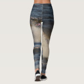 Ocean Waves Yoga Running Leggings (Achterkant)