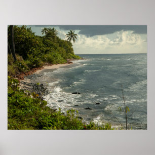 Ocean Waves Zee Caribbean USVI Beach Poster