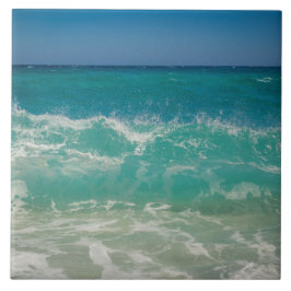 Ocean Waves Zee Coastal Aqua Nautical Beach Zee Tegeltje