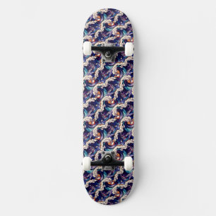 Ocean Waves Zee Japans Abstract Patroon Persoonlijk Skateboard