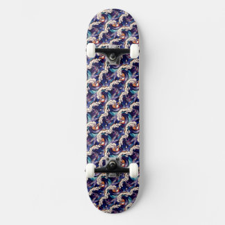Ocean Waves Zee Japans Abstract Patroon Persoonlijk Skateboard