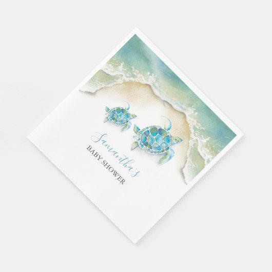 Ocean Waves Zee Turtle Paper Servet (Hoek)