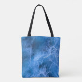 Ocean waves Zwembad Party blauw wit water aanpasse Tote Bag (Achterkant)