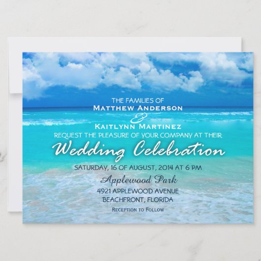 Ocean Wedding Set 1 - Uitnodiging (Voorkant)