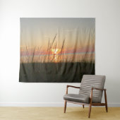 Ocean Weeds Blowing In The Wind Sunset Tapestry Wandkleed (In Situ (horizontaal))