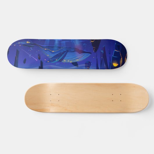 Ocean Whale Fantasy Persoonlijk Skateboard (Horizontaal)