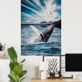 Ocean Whale Poster (Thuiskantoor)