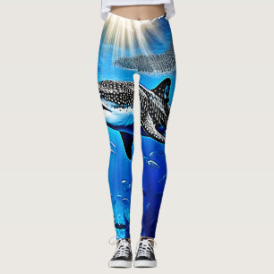 Ocean Whale Shark Giant Zwemmen Leggings