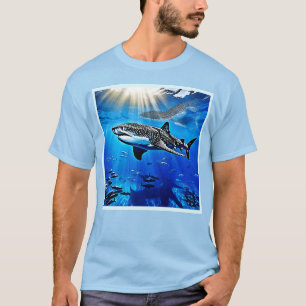 Ocean Whale Shark Giant Zwemmen T-shirt