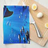 Ocean Whale Shark Giant Zwemmen Theedoek (Quarter Fold)