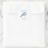 Ocean Whale Theme Party Bedankt Ronde Sticker (Tas)