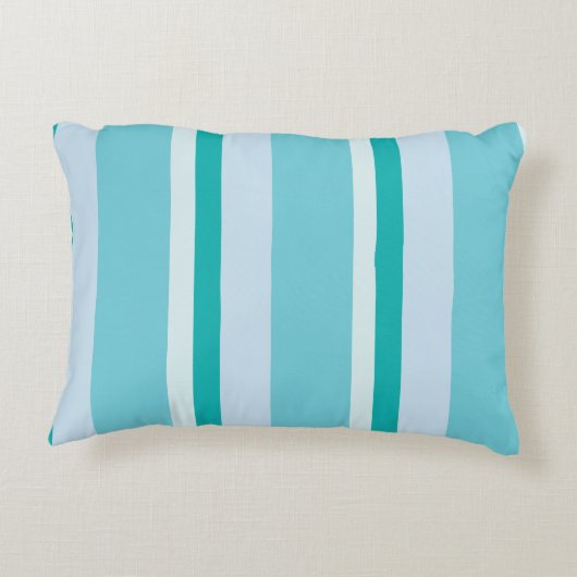 Ocean Whale Watching en Blue Stripes Accent Kussen (Achterkant)