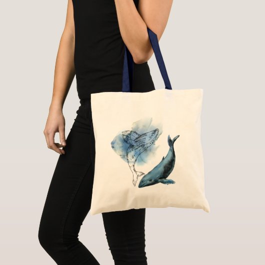 Ocean Whale-zak Tote Bag (Voorkant (product))