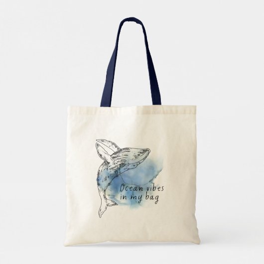 Ocean Whale-zak Tote Bag (Achterkant)
