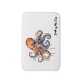 Ocean Whimsy: Kleurrijke Octopus Badmat (Voorkant Verticaal)