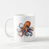 Ocean Whimsy: Kleurrijke Octopus Koffiemok (Links)