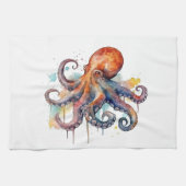 Ocean Whimsy: Kleurrijke Octopus Theedoek (Horizontaal)