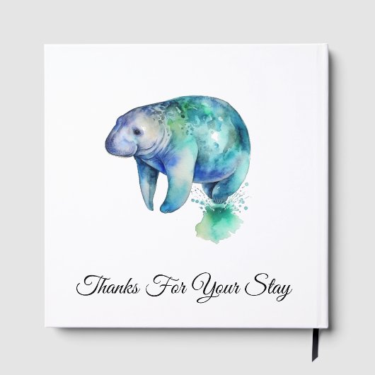 Ocean Whisper Manatee, custom Gastenboek (Achterkant)