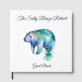 Ocean Whisper Manatee, custom Gastenboek (Voorkant)
