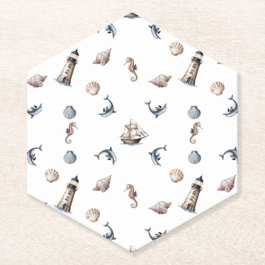 Ocean Whispers! Kartonnen Onderzetters (Voorkant)