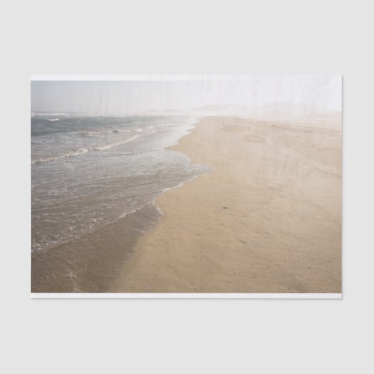 Ocean Whitewash op Beach-document Tissuepapier (Voorkant)