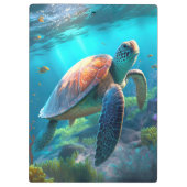 Ocean Wildlife Klembord met Zee Schildpad Afbeeldi (Achterkant)