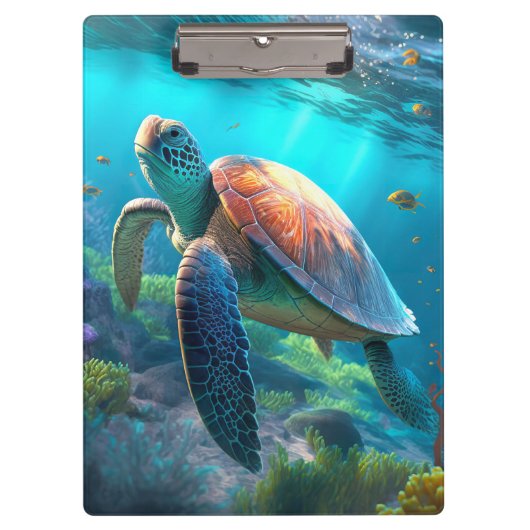 Ocean Wildlife Klembord met Zee Schildpad Afbeeldi (Voorkant)